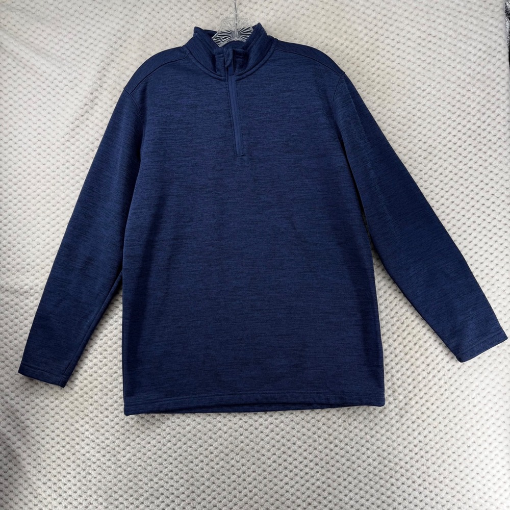 C.E.‎ Schmidt Workwear Mens Quarter Zip Pullover Blue Top Medium